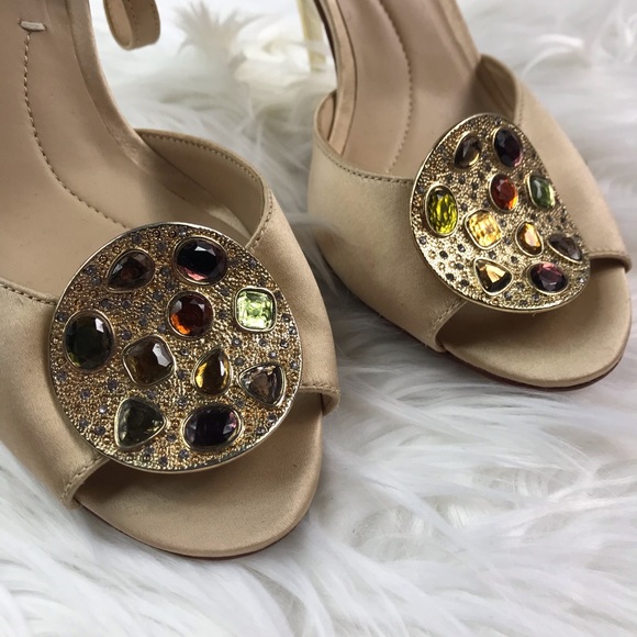 BCBGMaxAzria Champagne Gold Heels - Picture 2 of 6